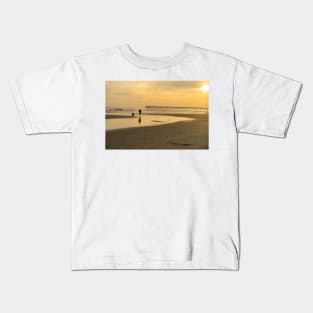 People at the ocean with a dog Kids T-Shirt